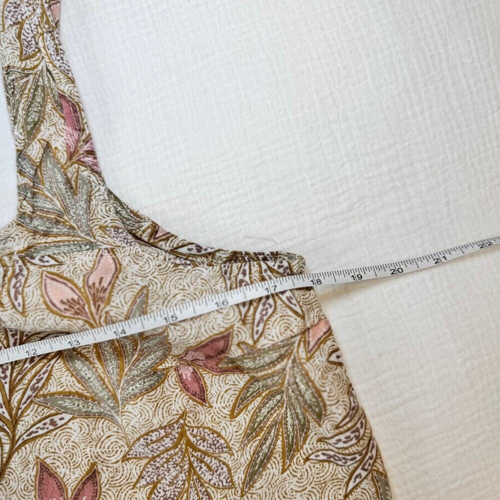 Cynthia Rowley Linen Tank Top Botanical Print Boho Large Poetcore Cruise Resort - Picture 10 of 10
